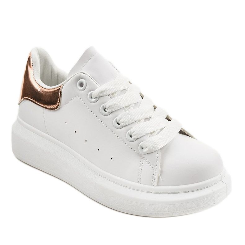 Adidași albi pe talpă groasă 650-3 1