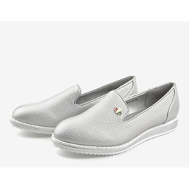 Pantofi cu toc argintiu argintiu ZQ635-2 gri 2