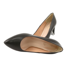 Papuci cu toc inalt din piele neagra Espinto 890/1 negru 5 Papuci cu toc inalt din piele neagra Espinto 890/1 negru 5