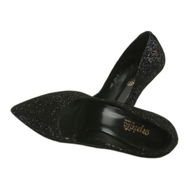 Pompe din piele pe Szpilka 497 Black Espinto negru 5