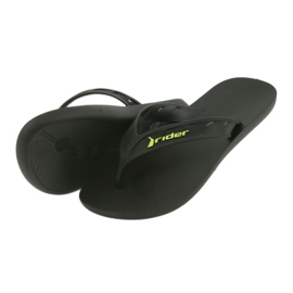 Rider Flip-Flops pentru bărbați negri și verzi 11573 negru 4