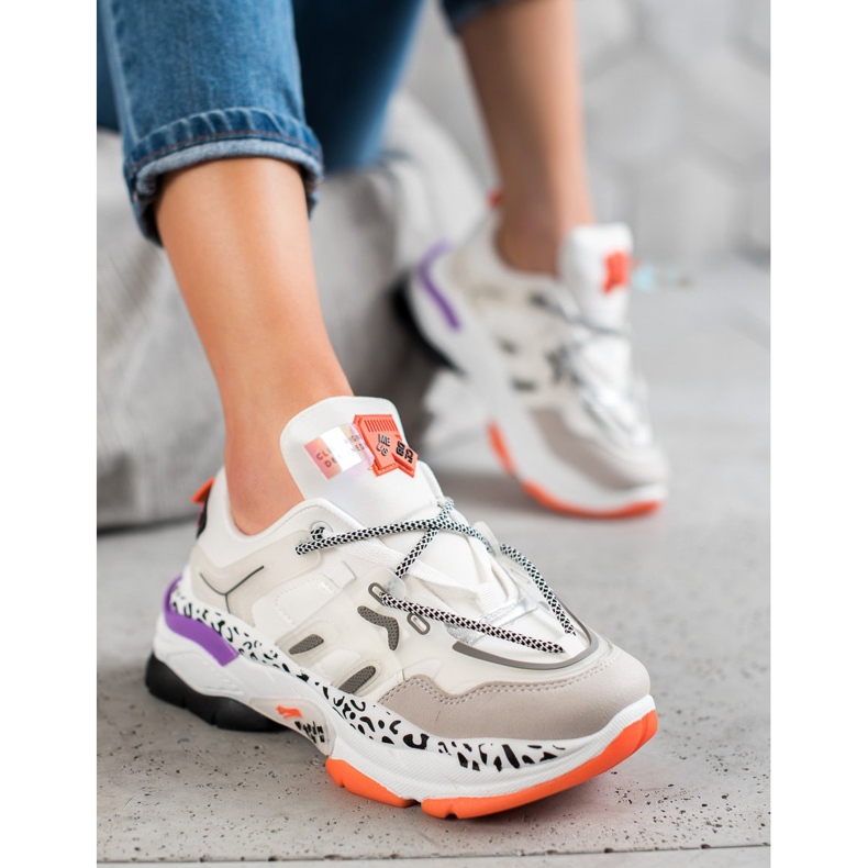 Seastar Adidași de modă alb multicolor 1