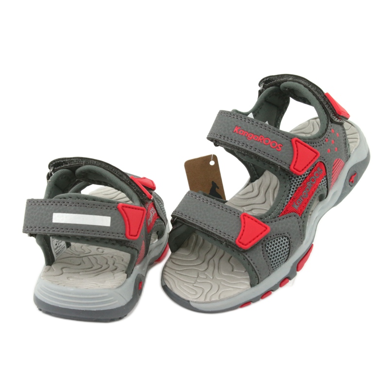 KangaRoos Sandals Boys 'Grey-Red Foam Insert 18337 gri 4