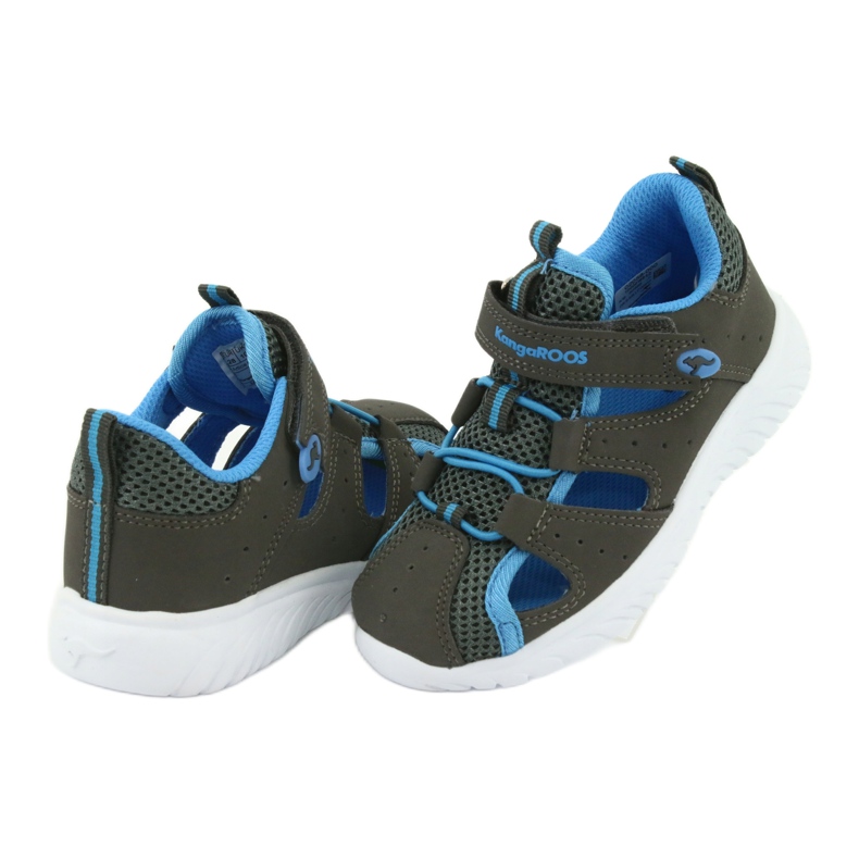 Sandale cu toc velcro KangaRoos 02058 gri albastru 4