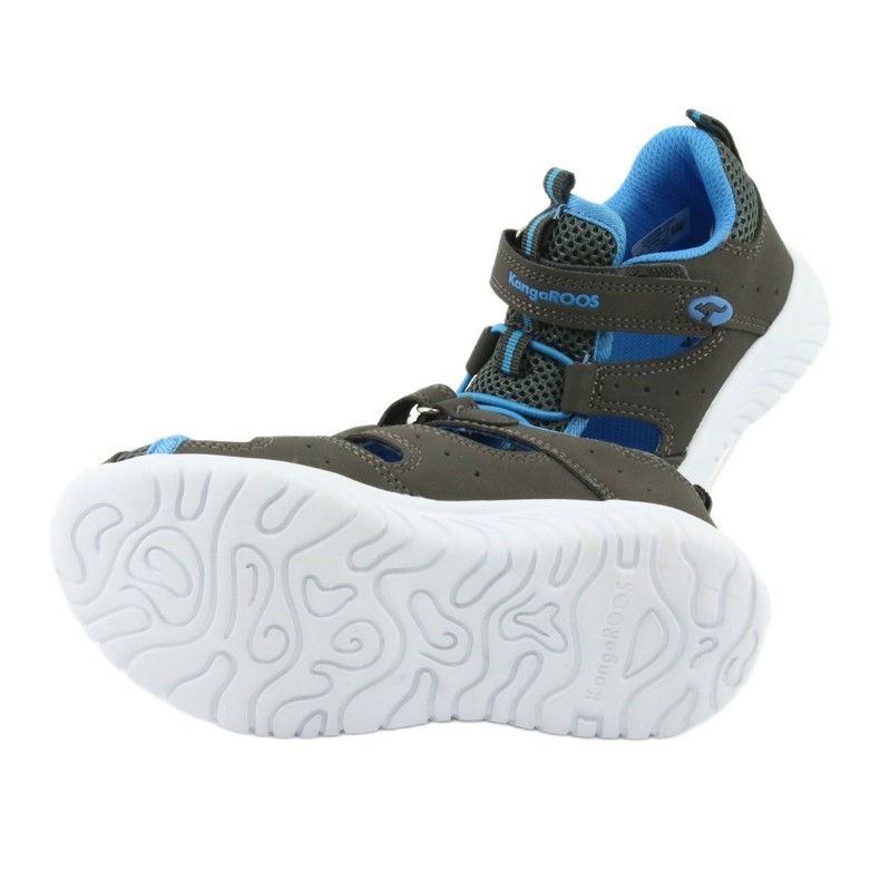 Sandale cu toc velcro KangaRoos 02058 gri albastru 5