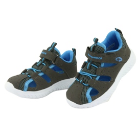 Sandale cu toc velcro KangaRoos 02058 gri albastru 3