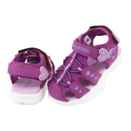 KangaRoos Sandale fete cu inimă Cangururi 02035 violet roz gri 4