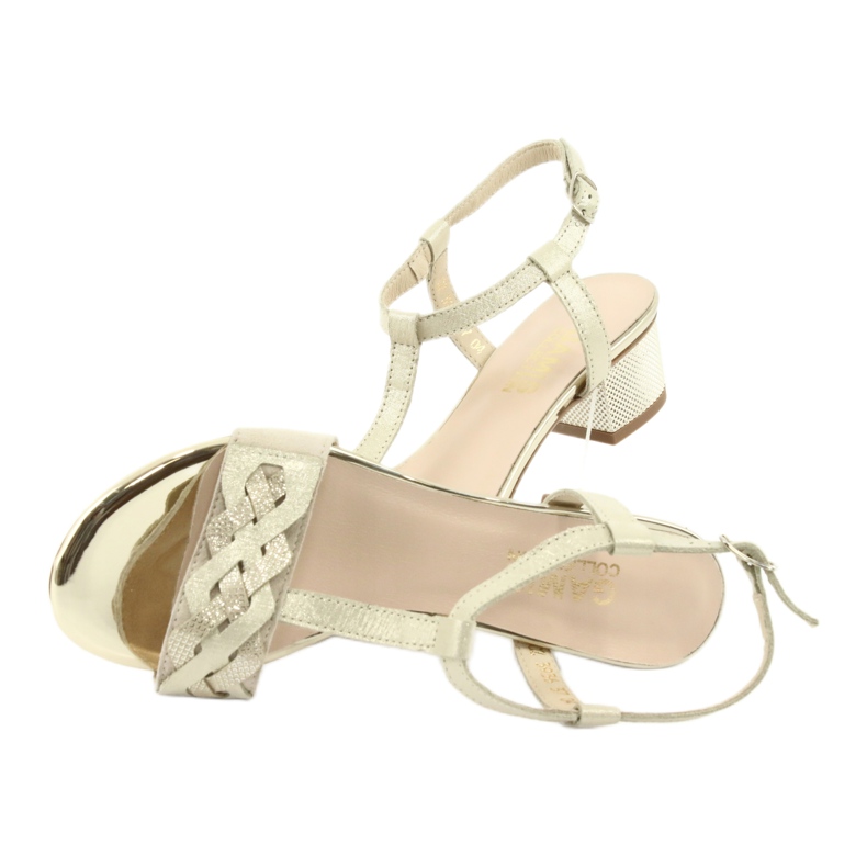 Gamis Sandale din piele pentru femei bej/aur 3936 5