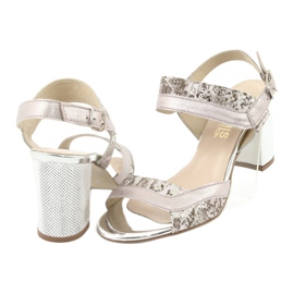 Sandale pe postarea Gamis 3942 bej roz argint 4