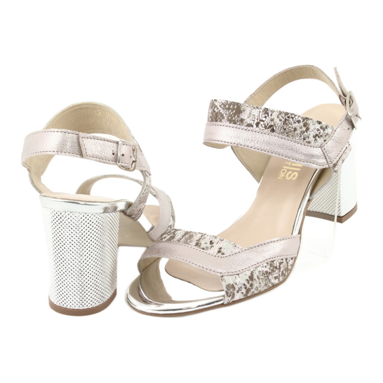 Sandale pe postarea Gamis 3942 bej roz argint 4