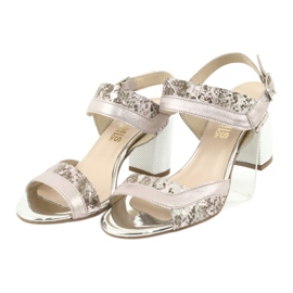 Sandale pe postarea Gamis 3942 bej roz argint 3