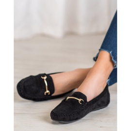 Seastar Mocasini eleganți din piele de căprioară negru 2