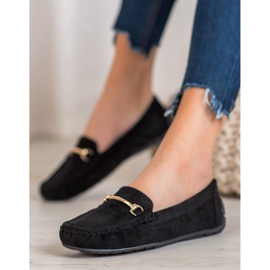 Seastar Mocasini eleganți din piele de căprioară negru 1