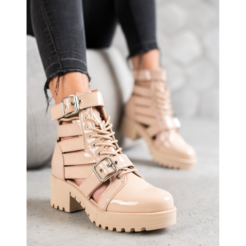 Seastar Cizme de modă lăcuite maro 2