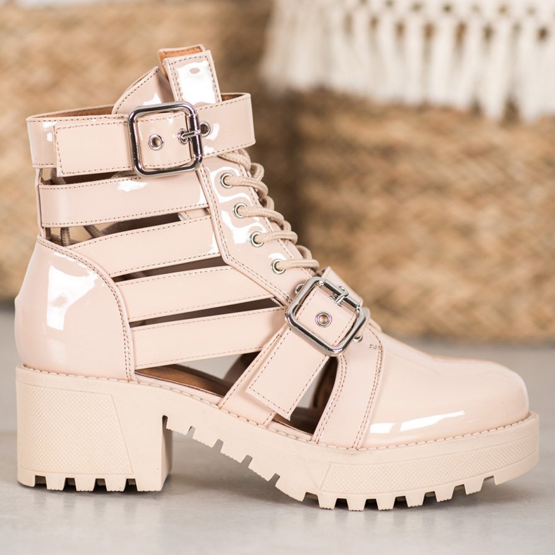 Seastar Cizme de modă lăcuite maro 1