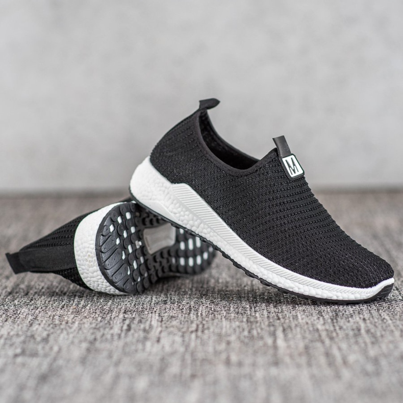 SHELOVET Slipons ajurati negru 1