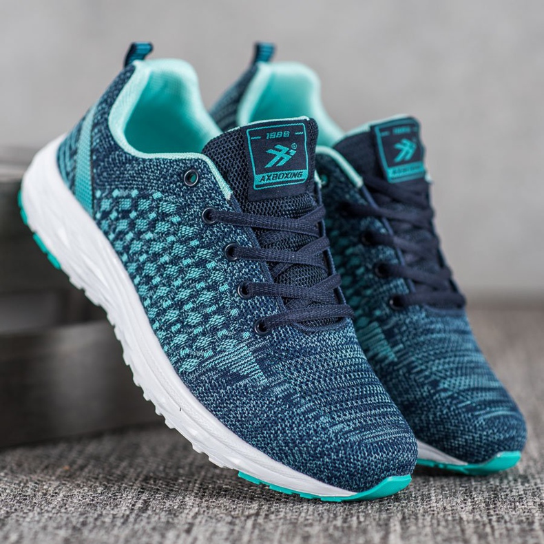 Ax Boxing Încălțăminte sport cu plasă albastru 1