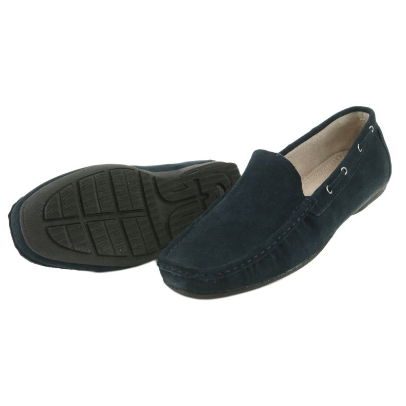 American Club Mocasini din piele. Suede Navy Blue American JK02 albastru 5