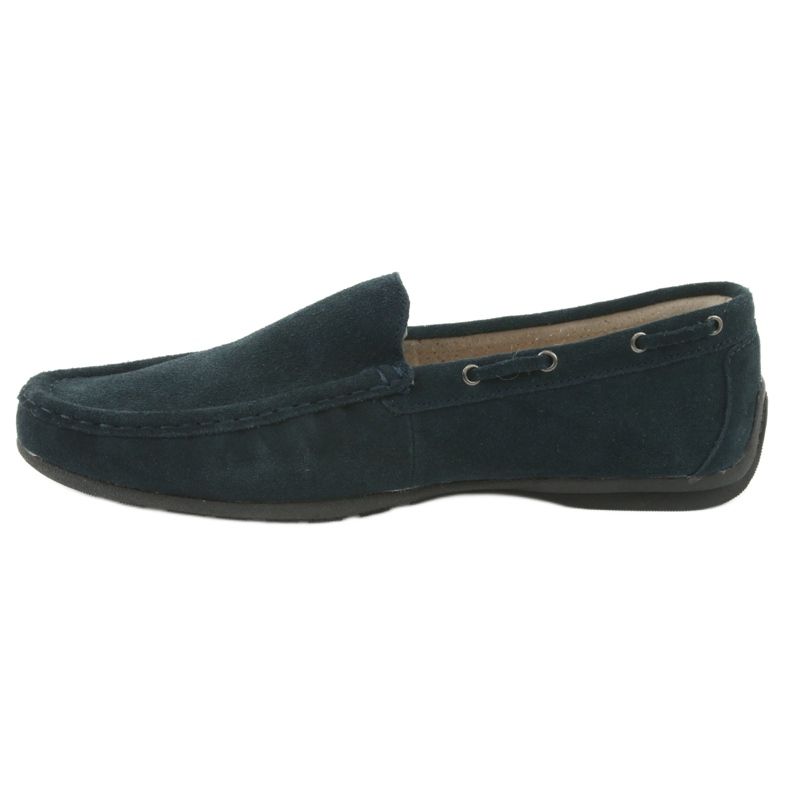 American Club Mocasini din piele. Suede Navy Blue American JK02 albastru 2