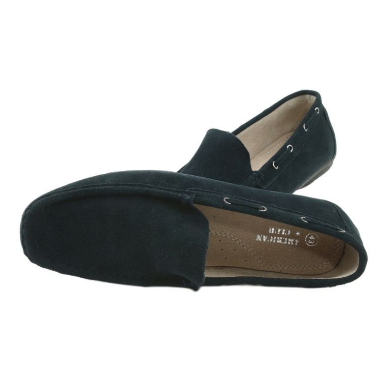 American Club Mocasini din piele. Suede Navy Blue American JK02 albastru 6