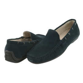 American Club Mocasini din piele. Suede Navy Blue American JK02 albastru 4