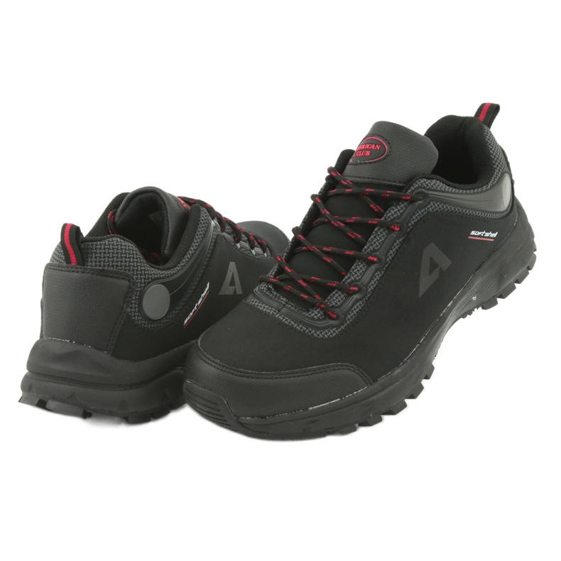American Club Încălțăminte sport American Soft HL02 impermeabilă negru roșu gri 4