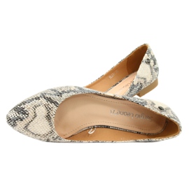 Sergio Leone BL611 balerini cu model animal maro gri 5