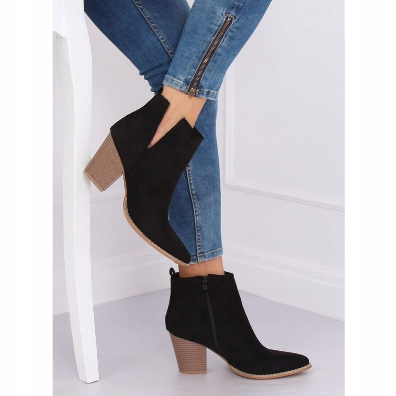 Cizme negre pe negru de tranziție ZE03P Negru 2