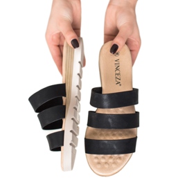 Papuci negri VINCEZA negru 1