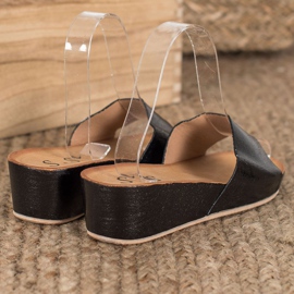 SHELOVET Papuci cu pană elegantă negru 1 SHELOVET Papuci cu pană elegantă negru 1