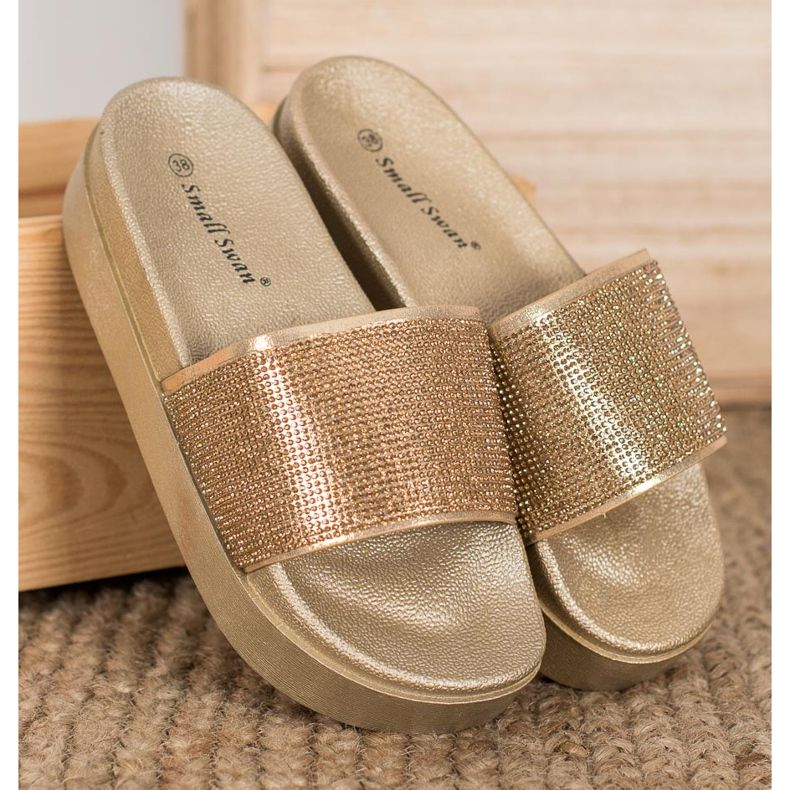 SHELOVET Papuci pe platformă galben 1