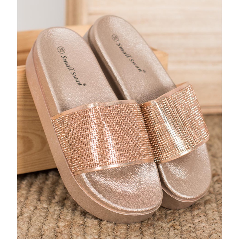 SHELOVET Papuci pe platformă galben 1