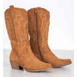 Seastar Cowgirls înalte cu un model maro 1