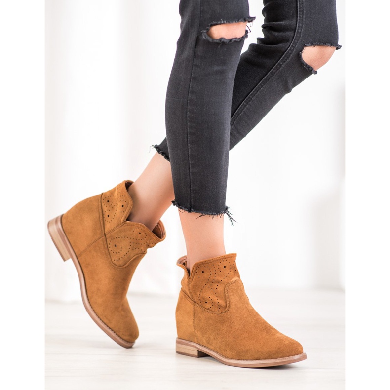 Seastar Cizme cu model ajurat maro 2