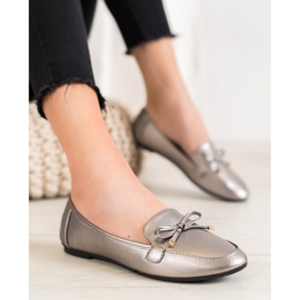 Clowse Elegante balerini de argint gri 1