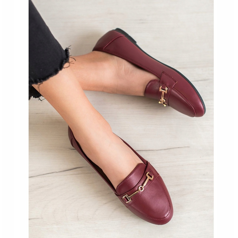 Clowse Încălțăminte elegantă din piele ecologică roșu 1