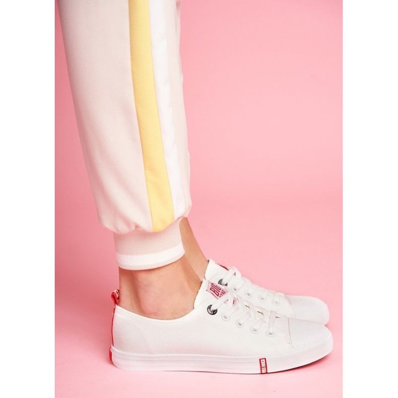 Adidași de încălțăminte pentru femei albi Big Star FF274087 1