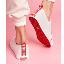 Adidași de încălțăminte pentru femei albi Big Star FF274087 2