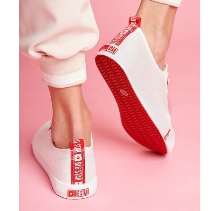 Adidași de încălțăminte pentru femei albi Big Star FF274087 2