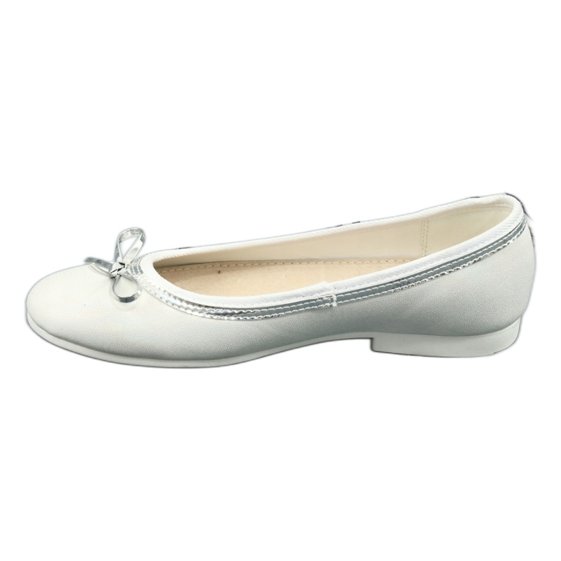 Balerini cu fundă perlă albă American Club GC29 / 19 multicolor 1 Balerini cu fundă perlă albă American Club GC29 / 19 multicolor 1