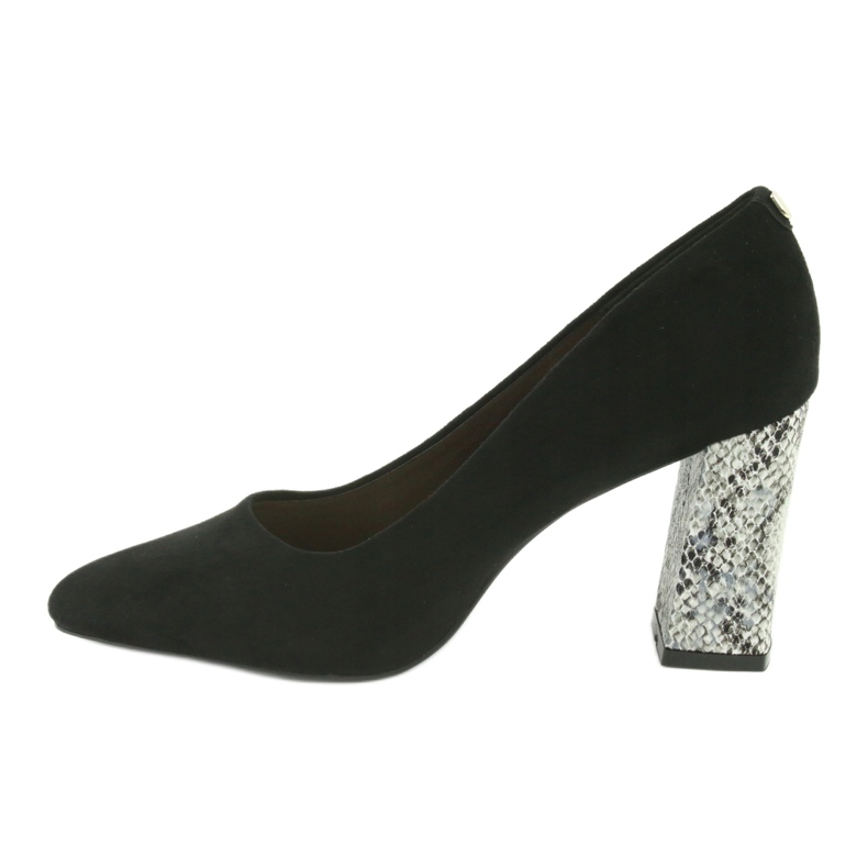 Pompe din piele neagră Sergio Leone 216 negru gri 2