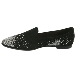 Sergio Leone Ballerine pentru femei cu zircons negru 601 2 Sergio Leone Ballerine pentru femei cu zircons negru 601 2