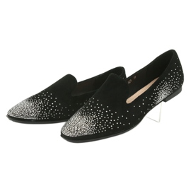 Sergio Leone Ballerine pentru femei cu zircons negru 601 3