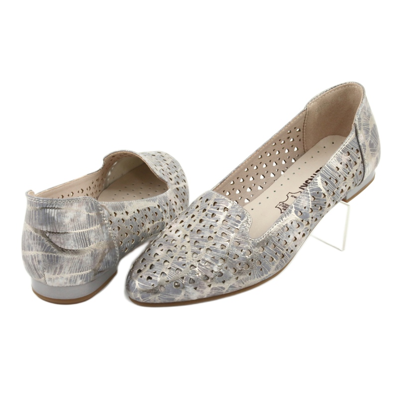 M.Daszyński Balerini Lordsy lavandă / aur Daszyński SA151 roz gri 4