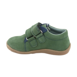 Pantofi pentru copii din piele pentru Velcro Green 305 Mazurek verde 2