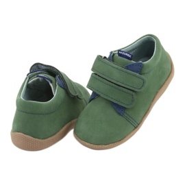 Pantofi pentru copii din piele pentru Velcro Green 305 Mazurek verde 4