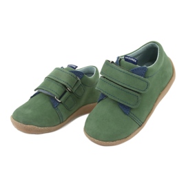 Pantofi pentru copii din piele pentru Velcro Green 305 Mazurek verde 3