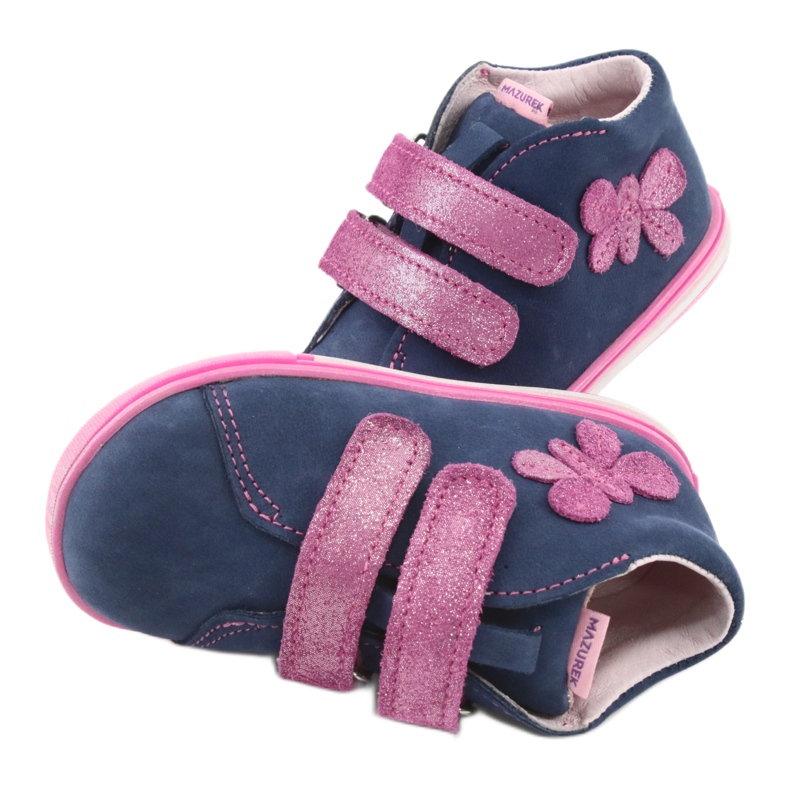Mazurek 264 Motor -Navy/Pink Butterfly Boots albastru 6