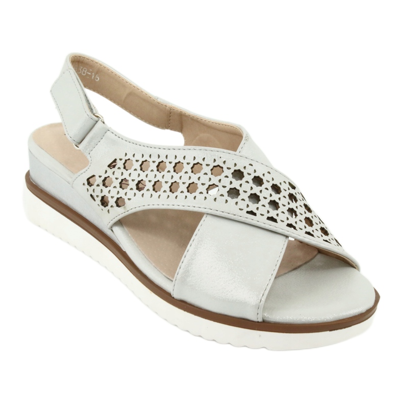 M.Daszyński Sandale de argint pe o pană Daszyński 1838 gri 1