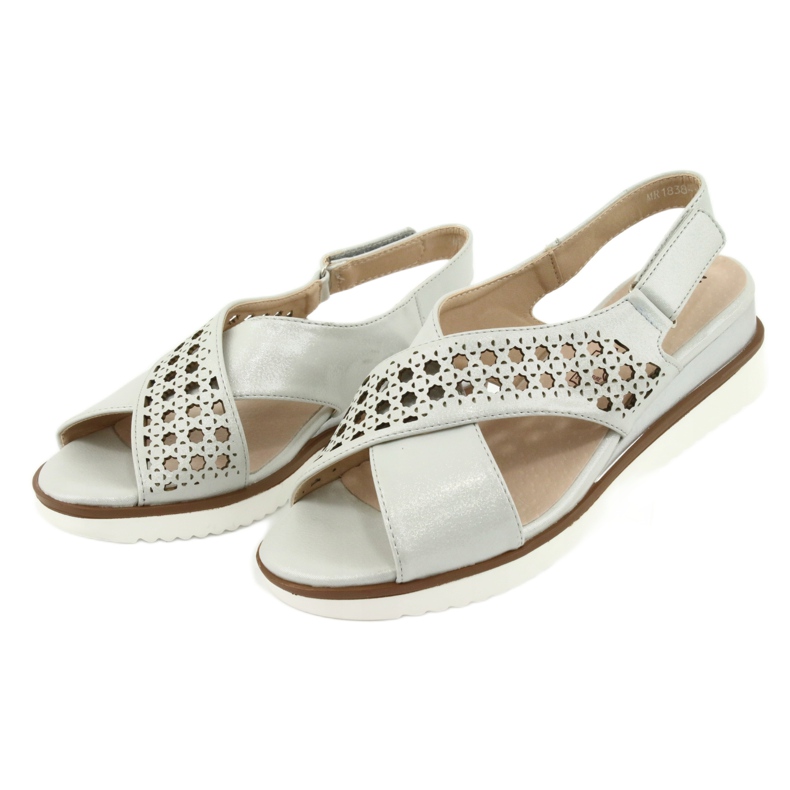 M.Daszyński Sandale de argint pe o pană Daszyński 1838 gri 3